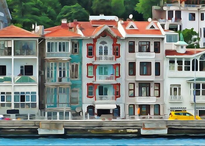 Bosphorus Greeting Card featuring the photograph On the Bosphorus #3 by Lisa Dunn