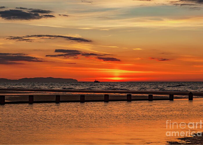 Sunset Greeting Card featuring the photograph Sunset Seascape #3 by Adrian Evans