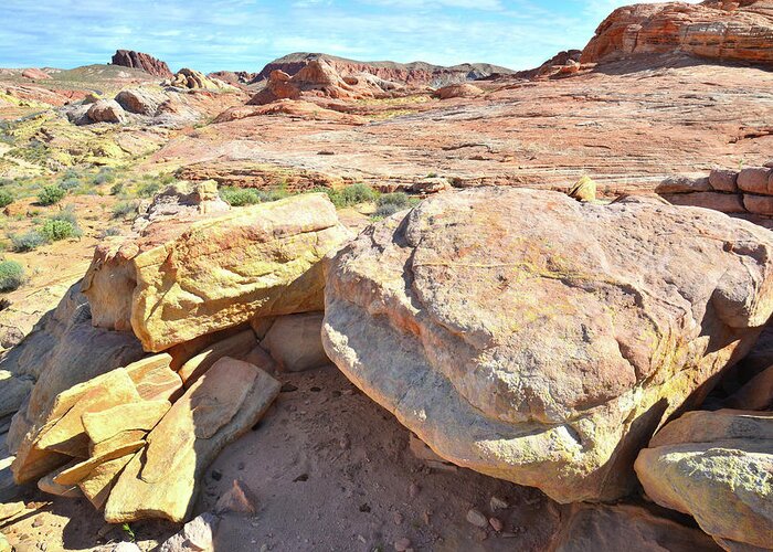 Valley Of Fire State Park Greeting Card featuring the photograph Multicolored Sandstone in Valley of Fire #6 by Ray Mathis