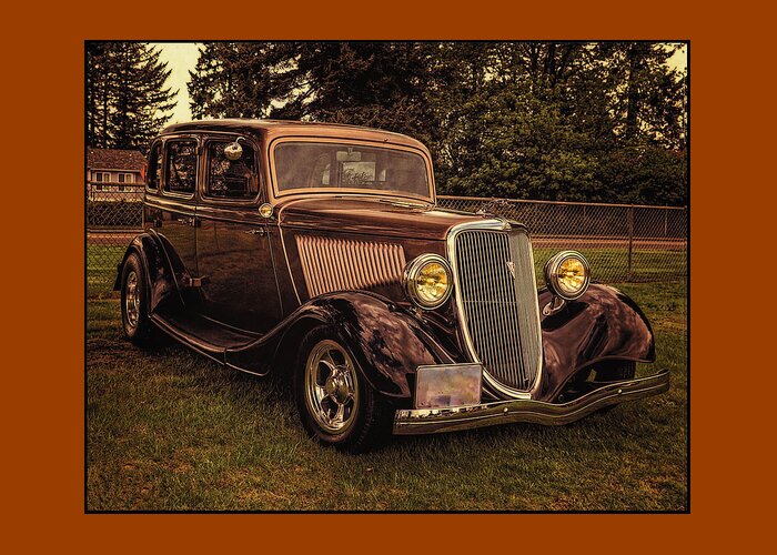 Hdr Greeting Card featuring the photograph Cool 34 Ford Four Door Sedan by Thom Zehrfeld