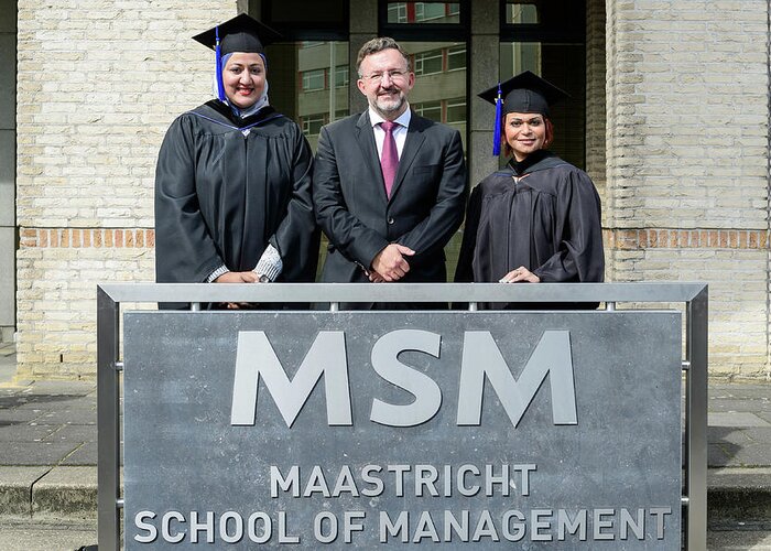  Greeting Card featuring the photograph MSM Graduation Ceremony 2017 #34 by Maastricht School Of Management