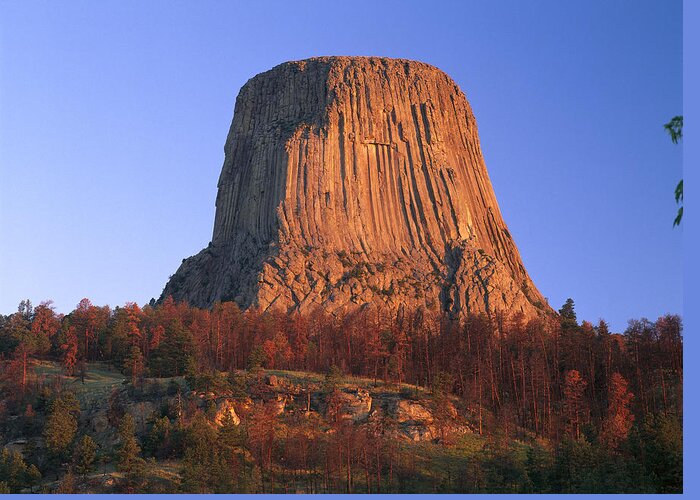 00173535 Greeting Card featuring the photograph Devils Tower National Monument Showing #4 by Tim Fitzharris