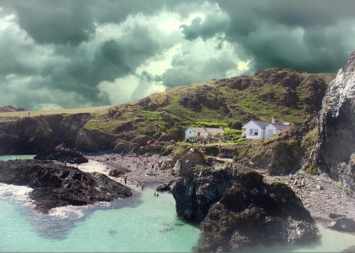Cornwall Greeting Card featuring the photograph Kynance Cove #4 by Martin Newman