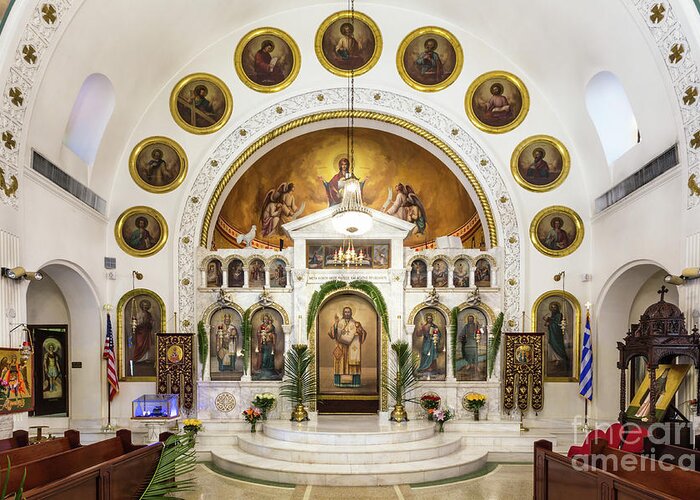 St. Nicholas Greek Orthodox Cathedral Greeting Card featuring the photograph St. Nicholas Greek Orthodox Cathedral,Tarpon Springs, Florida #4 by Dawna Moore Photography