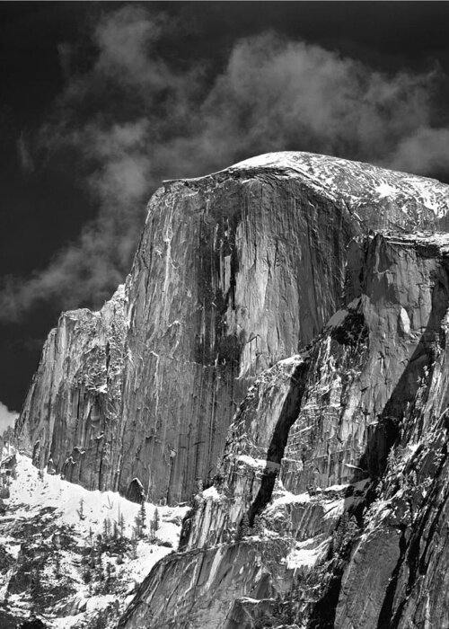 Half Dome Greeting Card featuring the photograph 406779 V Half Dome in Winter Dress by Ed Cooper Photography