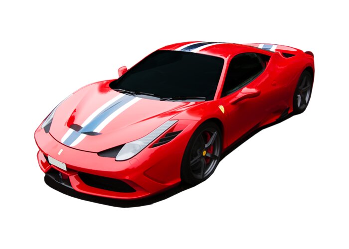 Ferrari Greeting Card featuring the digital art 458 Speciale by Roger Lighterness