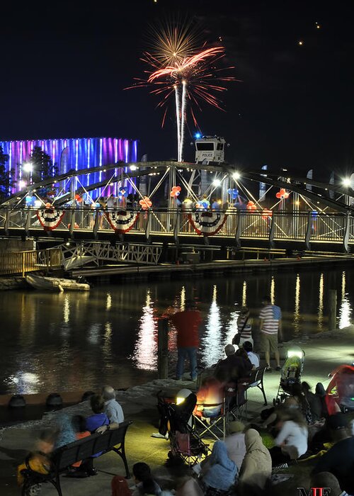 4th Of July Greeting Card featuring the photograph 4th Of July 2017 Canalside Buffalo NY 40 by Michael Frank Jr