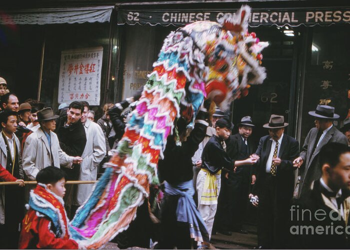 China Greeting Card featuring the photograph Chinese New Year 1963 #6 by The Harrington Collection