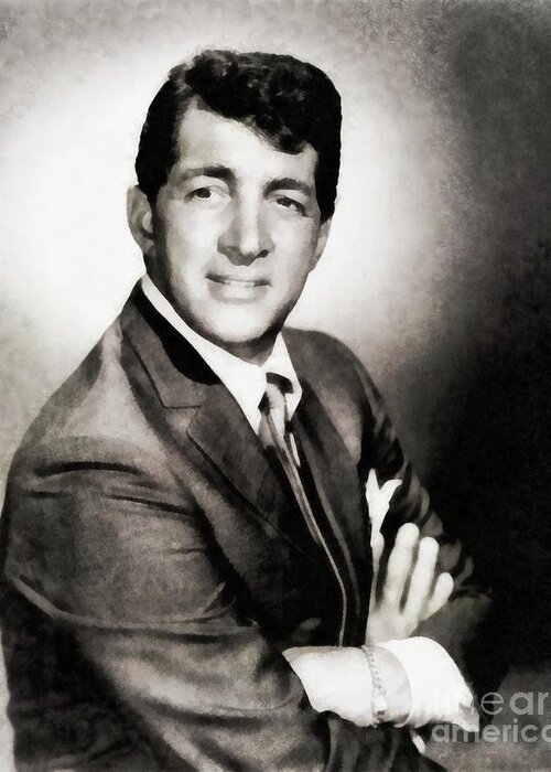 Dean Greeting Card featuring the painting Dean Martin by John Springfield #5 by Esoterica Art Agency