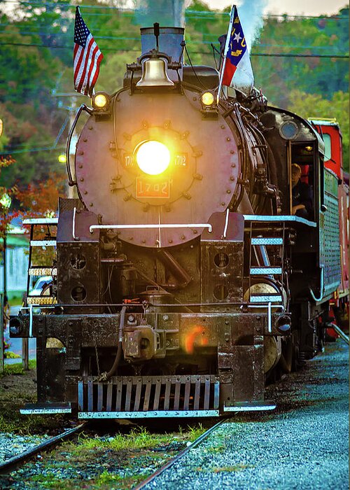 Great Smoky Mountains Greeting Card featuring the photograph Great Smoky Mountains Rail Road Train Ride #5 by Alex Grichenko