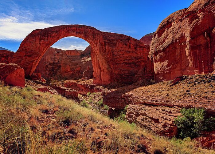 Arch Greeting Card featuring the photograph Rainbow Bridge Monument #5 by Peter Lakomy