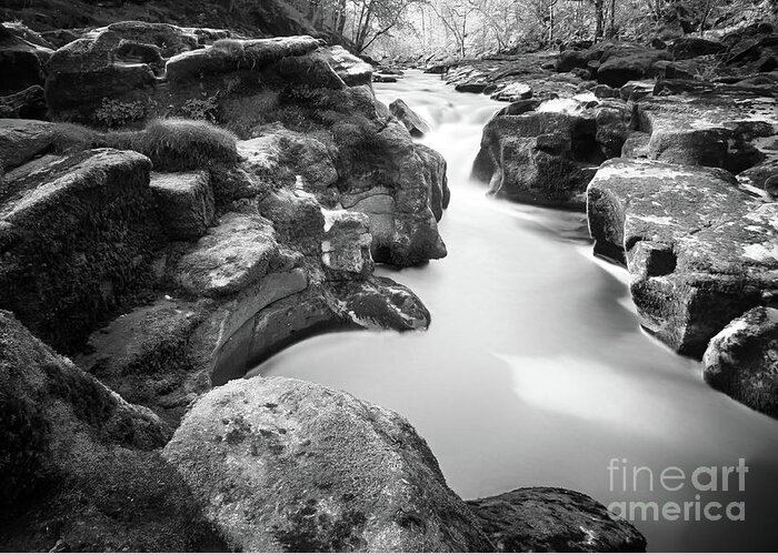 Bolton Abbey Greeting Card featuring the photograph Waterfall on The River Wharfe #5 by Mariusz Talarek
