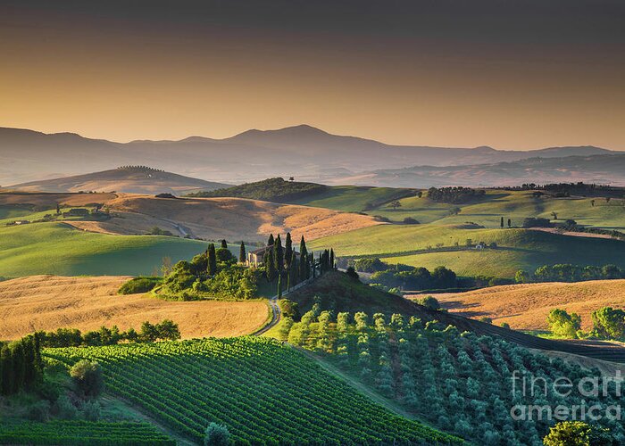 Agriculture Greeting Card featuring the photograph A Morning in Tuscany #6 by JR Photography