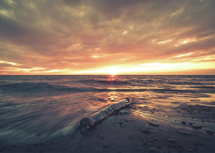 A7s Greeting Card featuring the photograph Lake Erie Sunset #6 by Dave Niedbala