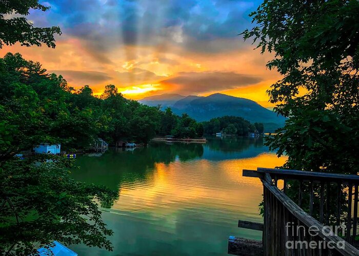 Lake Lure Greeting Card featuring the photograph Lake Lure #6 by Buddy Morrison