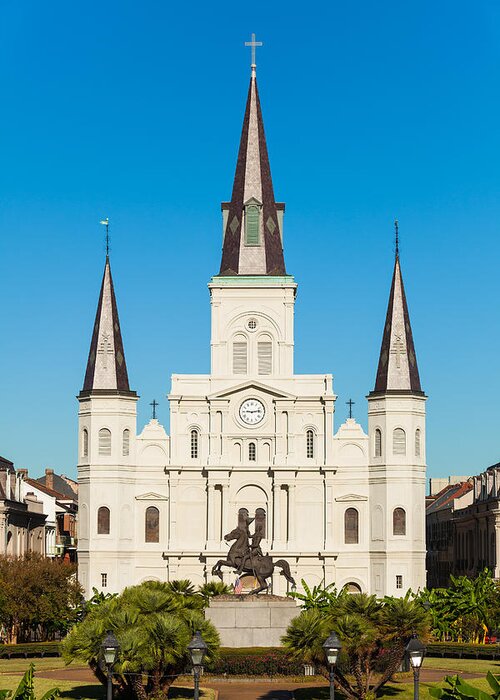 Architecture Greeting Card featuring the photograph Saint Louis Cathedral #6 by Raul Rodriguez