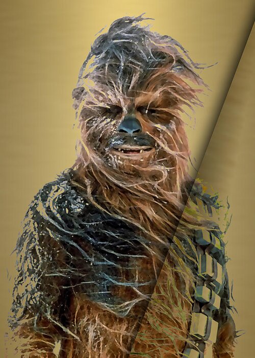 Chewbacca Greeting Card featuring the mixed media Star Wars Chewbacca Collection #6 by Marvin Blaine