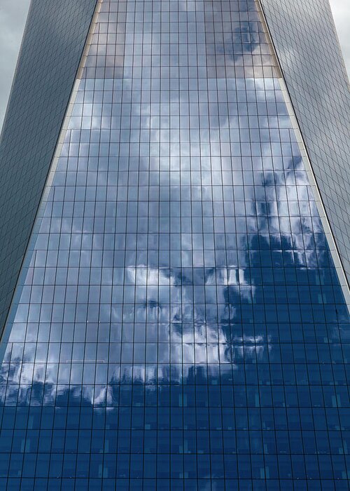 World Trade Center And Clouds Greeting Card featuring the photograph World Trade Center #6 by Robert Ullmann