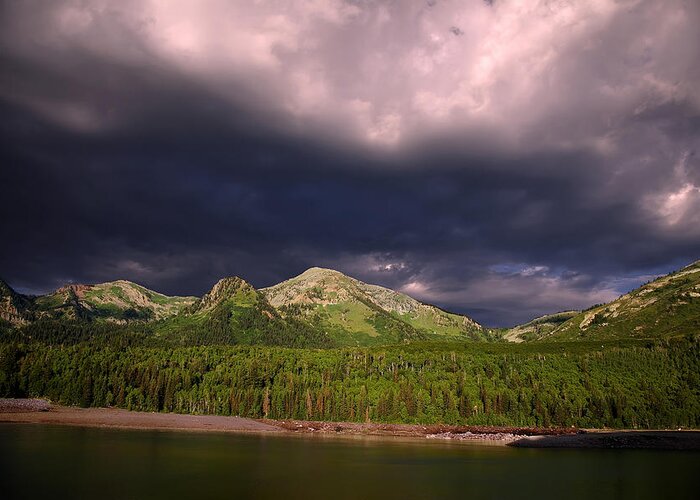 Background Beauty Blue Clouds Colors Landscape Mountain Mountain Greeting Card featuring the photograph Mountain Lake #67 by Mark Smith
