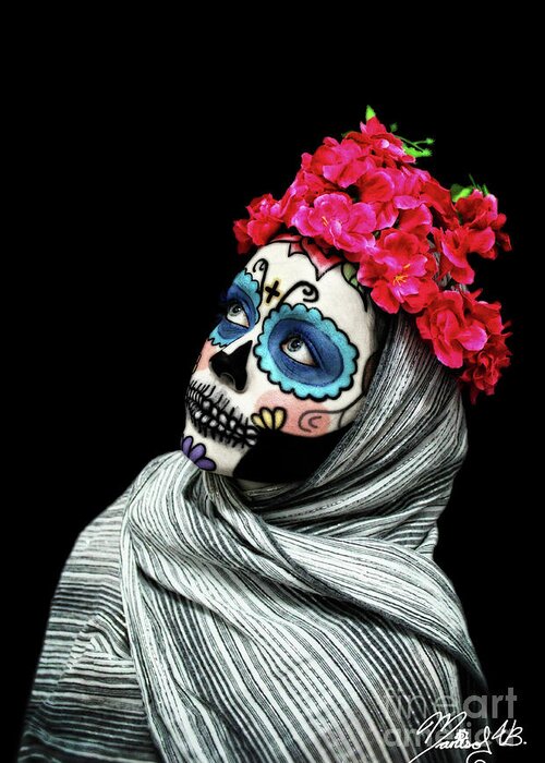 Dia De Muertos Greeting Card featuring the photograph Dia de Muertos - Las Catrinas #8 by Marisol VB