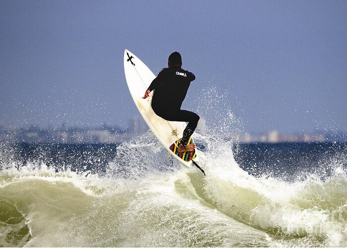 Surfer Greeting Card featuring the photograph Surfer #7 by Marc Bittan
