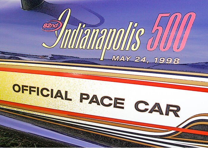 1998 Greeting Card featuring the digital art 82nd Indy 500 Pace Car by Darrell Foster
