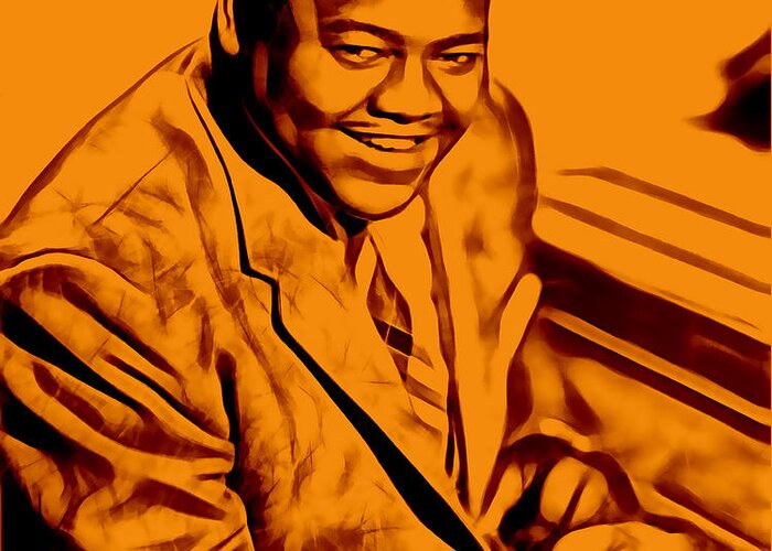Fats Domino Greeting Card featuring the mixed media Fats Domino Collection #9 by Marvin Blaine