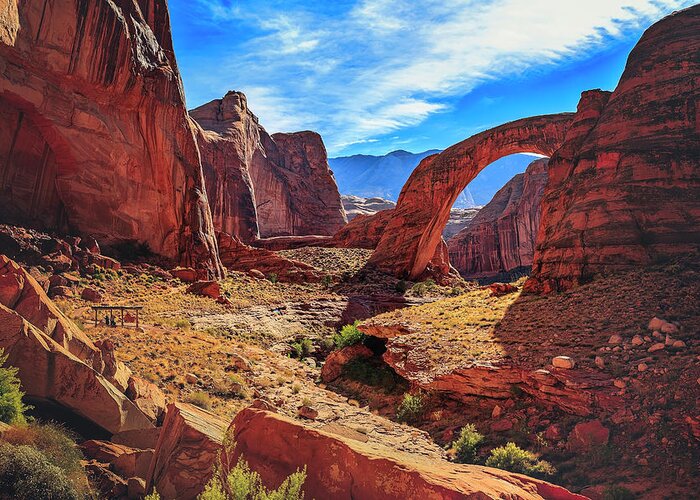 Arch Greeting Card featuring the photograph Rainbow Bridge Monument #9 by Peter Lakomy