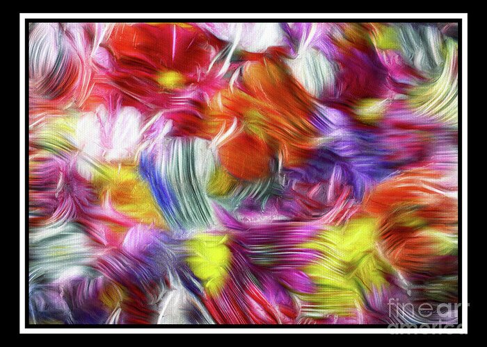 Abstract Greeting Card featuring the painting 9b Abstract Expressionism Digital Painting by Ricardos Creations