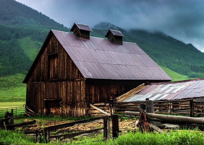 Colorado Greeting Card featuring the photograph A Barn In Crested Butte by John De Bord