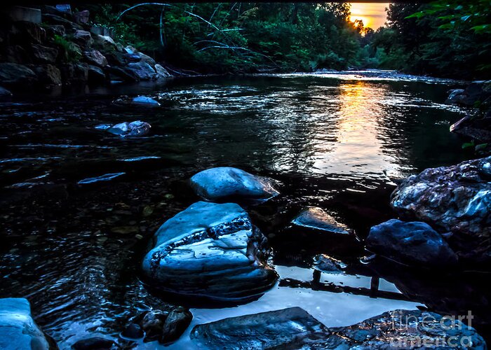 Stones Greeting Card featuring the photograph A Browns River Sunset by James Aiken