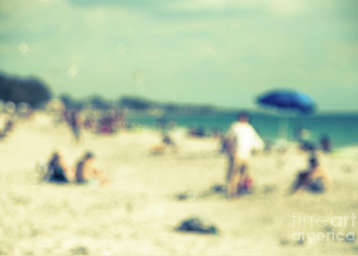 Beach Greeting Card featuring the photograph a day at the beach I by Hannes Cmarits