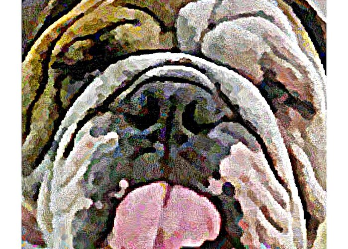 Dog Greeting Card featuring the digital art A Face Only a Mother Could Love by Terry Mulligan