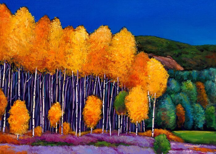 Aspen Greeting Card featuring the painting A Moment in Time by Johnathan Harris
