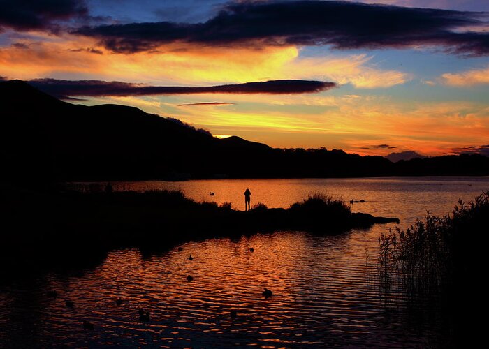 Ireland Greeting Card featuring the photograph Lakes Of Killarney At Sunset by Aidan Moran