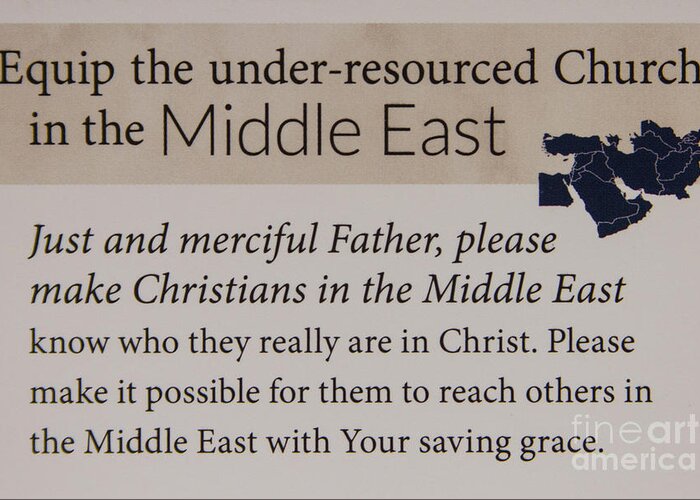Reid Callaway Prayer Art Greeting Card featuring the photograph A Prayer For the Middle East Prayer Art by Reid Callaway