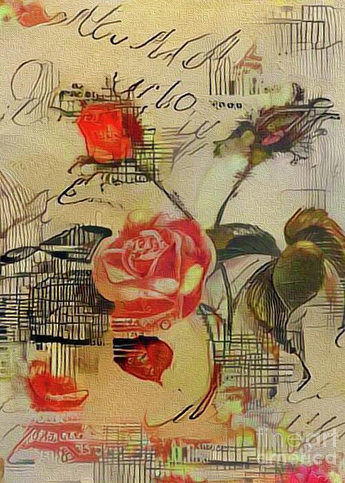 Roses Greeting Card featuring the photograph A Rose Story by Nina Silver