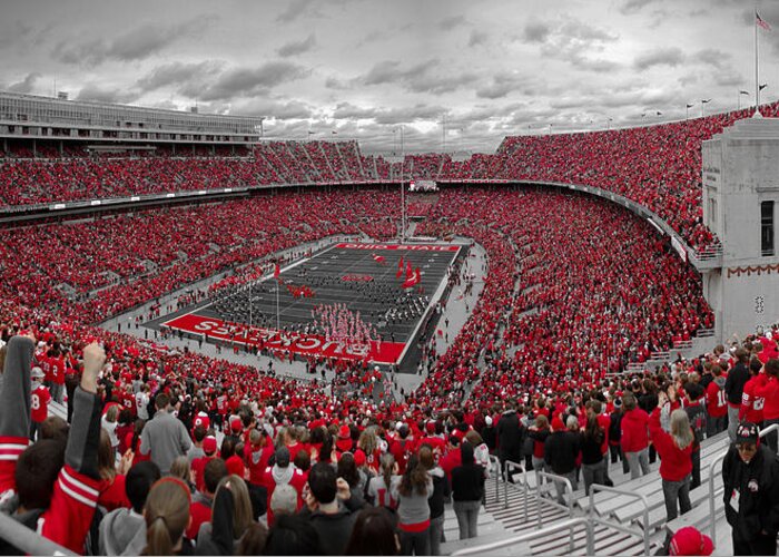 Ohio Greeting Card featuring the photograph A Sea Of Scarlet by Ken Krolikowski