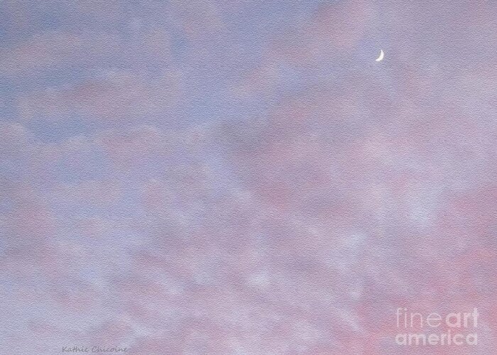 Photography Greeting Card featuring the photograph A Sliver of Moonlight by Kathie Chicoine