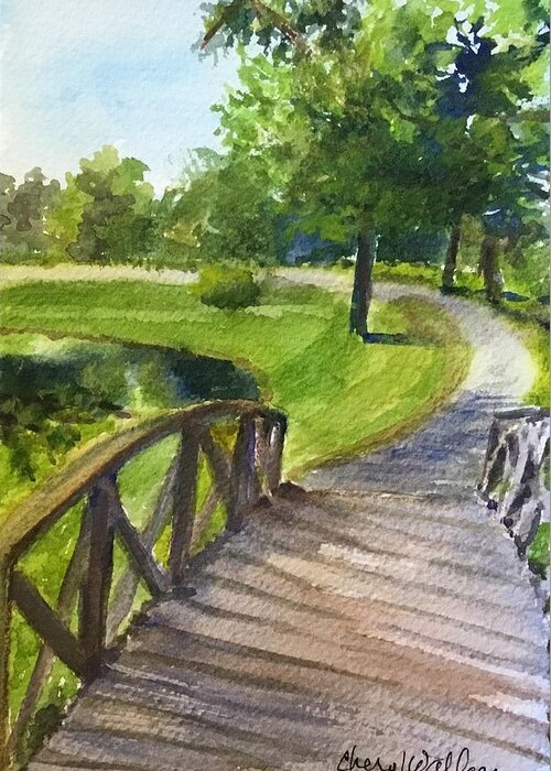 Milwaukee Greeting Card featuring the painting A Soulful Path by Cheryl Wallace