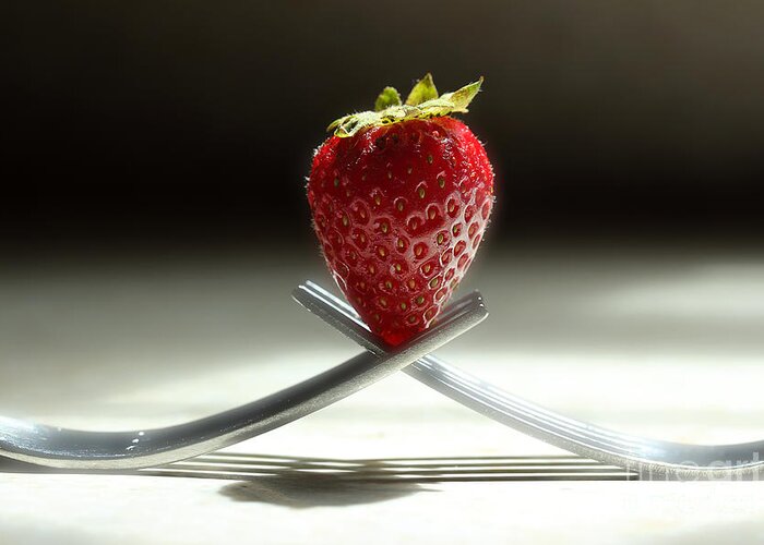 Strawberry Greeting Card featuring the photograph A Strawberry For You by Michael Eingle