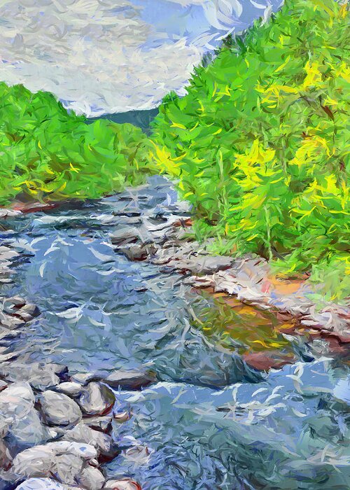 Colorado Greeting Card featuring the digital art A summer morning on the Eagle River by Digital Photographic Arts