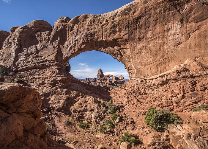 Arches Greeting Card featuring the photograph A Window to More by Jon Glaser