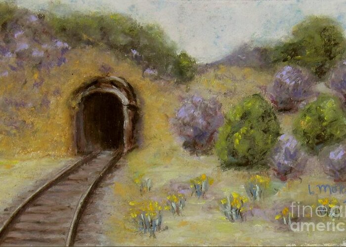 Mine Greeting Card featuring the pastel Abandoned Mine by Laurie Morgan