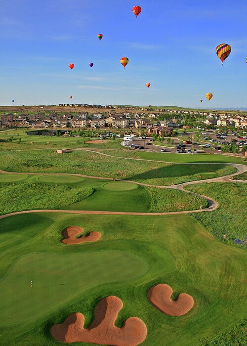 Golf Greeting Card featuring the photograph Above The Course by Scott Mahon