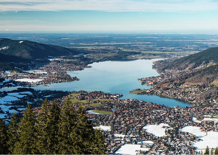 Tegernsee Greeting Card featuring the photograph Above the Tegernsee by Hannes Cmarits