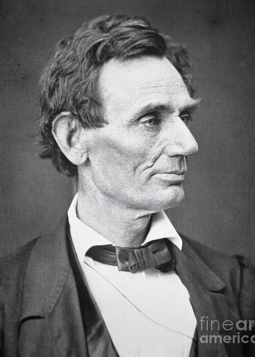 Abraham Lincoln Greeting Card featuring the photograph Abraham Lincoln by Alexander Hesler
