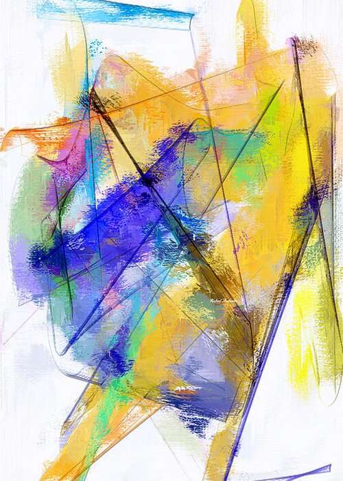 Abstract Greeting Card featuring the digital art Abstract 1836 by Rafael Salazar
