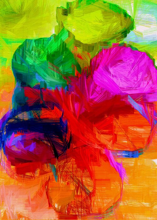  Greeting Card featuring the digital art Abstract 23 by Rafael Salazar
