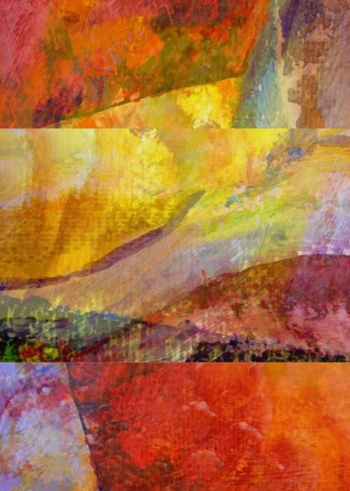Abstract Collage Greeting Card featuring the painting Abstract Collage No. 3 by Michelle Calkins